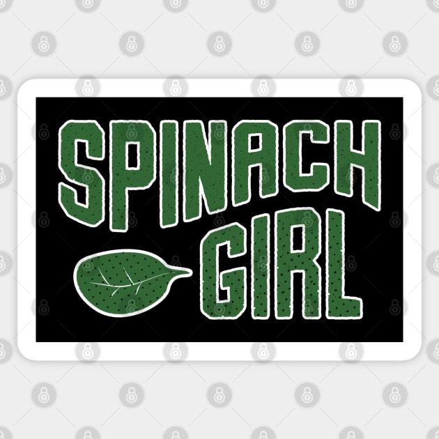 Veggie Spinach Girl Green Fan Sticker by atomguy